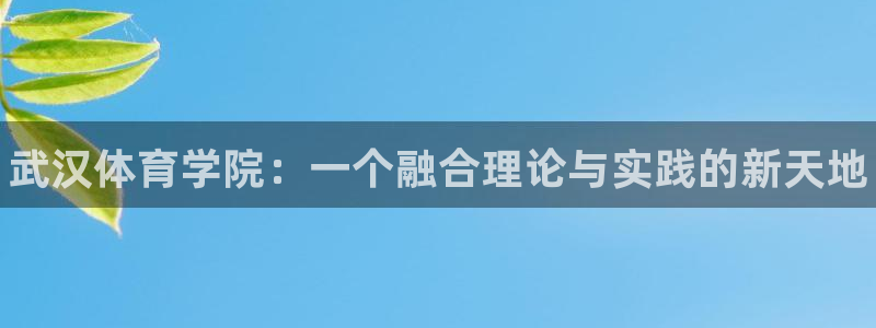 一竞技官方正版app官网：武汉体育学院：一个融合理论与实践的
